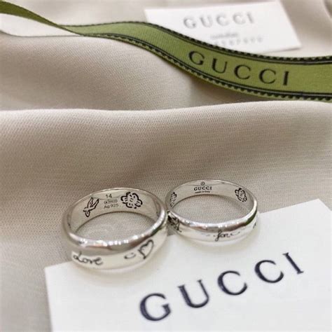 gucci crystal ring|gucci couple ring.